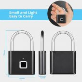 Schulzz Anahtarsız Parmak İzi Okuyuculu Akıllı Kilit Usb Şarjlı - 5