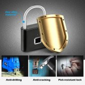 Schulzz Anahtarsız Parmak İzi Okuyuculu Akıllı Kilit Usb Şarjlı - 6