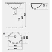 Creavit TP211 Tezgah Altı Oval Lavabo 33*43 cm Beyaz - 2