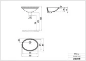 Creavit TP216 Tezgah Altı Oval Lavabo 37*51 cm Beyaz - 2