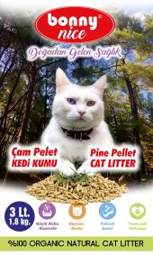 Bonny Nice Doğal Çam Pelet Kedi Kumu 2 kg 4 l - 1