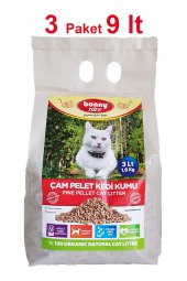 Bonny Nice Doğal Çam Pelet Kedi Kumu 2 kg 4 l X 3 Paket - 1