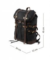 Muchuan 9159X Kanvas Günlük Sırt Çantası Siyah - 3