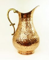 Shark Anadolu El İşi Kabartma Bakır Sürahi - 1