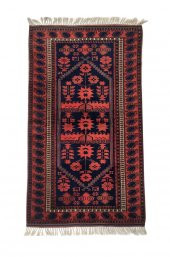 Balıkesir Sındırgı Yağcıbedir El Dokuması Kök Boya Yün Halı 117 x 225 - 1