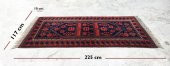 Balıkesir Sındırgı Yağcıbedir El Dokuması Kök Boya Yün Halı 117 x 225 - 3