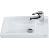 Creavit TP025 Elmas Dolap Üstü Lavabo 25*45 cm Beyaz thumbnail 1