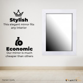 OTTO Mirror 90*80 cm Beyaz Duvara Asılır Çerçeveli Ayna - 4