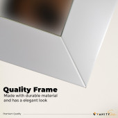 OTTO Mirror 90*80 cm Beyaz Duvara Asılır Çerçeveli Ayna - 6