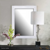 OTTO Mirror 90*80 cm Beyaz Duvara Asılır Çerçeveli Ayna - 7