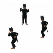 Kara Kedi Kostümü - Maskeli Kara Kedi Kostüm - Kara Kedi Çocuk Kostümü - 1