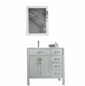 OTTO Fulya Acik Gri 92 cm Mermer Tezgah Dahil Banyo Dolabı - 1