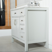 OTTO Fulya Acik Gri 92 cm Mermer Tezgah Dahil Banyo Dolabı - 6