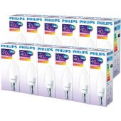 6lı-12li Philips 5.5W Candle Mum E14 İnce Duy Ampul Sarı Işık - 1