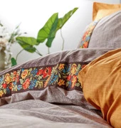 Cotton Box Folk Art Çift Kişilik Nevresim Takımı Vizon - 2