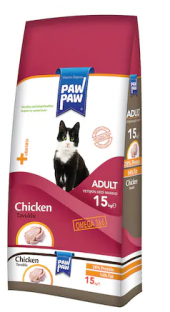 Paw Paw Adult Tavuklu Kedi Maması 15 Kg - 1