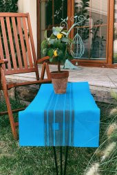 Okyanus Mavisi Lazer Kesim Modern Runner - 1