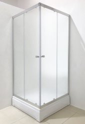 DURUL DUŞAKABİN 90X90 KARE OZEL BUZLU CAM - DUŞ TEKNESİZ-KAMPANYA - 2