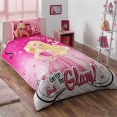 Taç Lisanslı Dört Mevsim Set Tek Kişilik Barbie Gl - 1