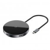 Baseus Circular Mirror Wireless Charger Hub Type-c To Usb 3.0 1+Usb 2.0 3 Type-C Pd 4K HD - 8