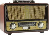 PUSULA M-112BT NOSTALJİK AHŞAP RETRO RADYO BLUETOOTH FM SD AUX US - 1