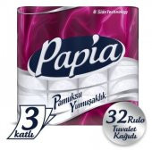 Papia Tuvalet Kağıdı 3 Katlı 32 Rulo - 1
