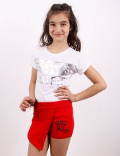 Toontoy Kız Çocuk Grunger Baskılı Şort - 4