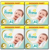 Prima Premium Care 5 Numara 42*4=168 Adet Bebek Bezi - 1