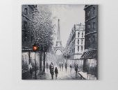 Eiffel Kulesi Siyah-Beyaz Tablosu - 1