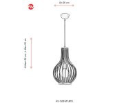 Avonni AV-1520-M1-BTK Turkuaz Boyalı Modern Avize - 3