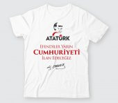 TCB003 - Baskılı T-Shirt Cumhuriyet Bayramı Tişört Dizayn 29 Ekim Tshirt Bastırmak Okul İçin Toplu Tasarım Tişört - 1