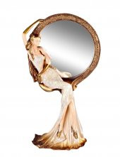 Fidex Home Feminen Kadın Makyaj Aynası Yuvarlak Sedef Renkli - 1