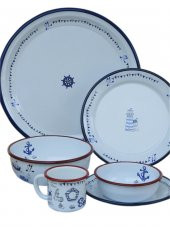 LunArt Emaye Marin 6 Parça Yemek Takım Seti - 1