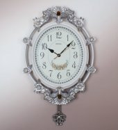 Ultima Regal Oval Taşlı Kasalı Beyaz Sarkaçlı Saat - 1