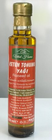 VİTAL HOME KETEN TOHUMU  YAĞI SOĞUK SIKIM 250 ML - 1