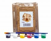 Ahşap Çiftlik Evi Maketi+6lı Akrilik Boya+Fırça (ŞOK FİYAT ÜCRETSİZ KARGO) - 4