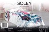 Soley Tek Kişilik Vizyon Battaniye - Pink Marine - 1