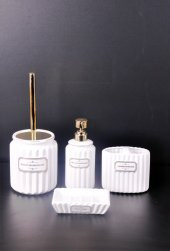Bayev 4 Prç. Renkli Lüks Banyo Seti - 500326 - Beyaz - 1