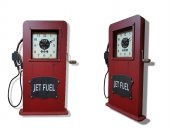 Eskitme Ahşap Retro Vintage Büyük Duvar Saati Benzin Pompası - 1