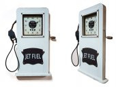 Eskitme Ahşap Retro Vintage Büyük Duvar Saati Benzin Pompası - 3