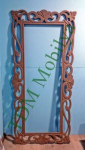 Ahşap Ayna Çerçevesi.CNC İşlemeli Ahşap Çerçeveler TDMAyna-00003 - 1