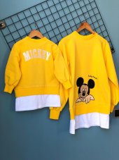 Mickey Mouse Baskılı Anne Çocuk Kombini - Anne Çocuk Giyim - 2
