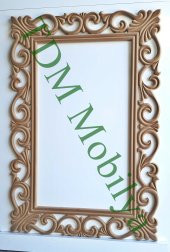 Ahşap Ayna Çerçevesi.CNC İşlemeli Ahşap Çerçeveler TDMAyna-00008 - 1