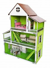 Ahşap Oyuncak Ev Portatif Bebek Evi Lol Bebek Barbie Uyumlu WoodyLife - 2