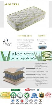 90X200 POOLY ALOE VERA ORTOPEDİK YAYLI YATAK - 2