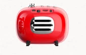 Betnew K3 Kırmızı Retro Çalar Saatli Bluetooth Hoparlör Micro SD Kart Girişli - 6