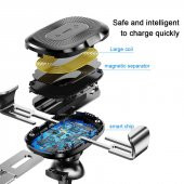 Baseus Gravity Car Mount Kablosuz Şarj Araç Tutucu Gri WXYL-0S - 4