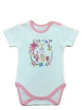 Luggi Baby Kız Çiçekli Kısakollu Badi LG-4034 - 1