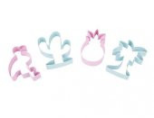 TANTİTONİ 4 PARÇA ŞEKİLLİ PASLANMAZ ÇELİK KURABİYE KALIBI SETİ - 1