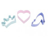 TANTİTONİ 3 PARÇA KARIŞIK ŞEKİLLİ PASLANMAZ ÇELİK KURABİYE KALIBI SETİ - 1